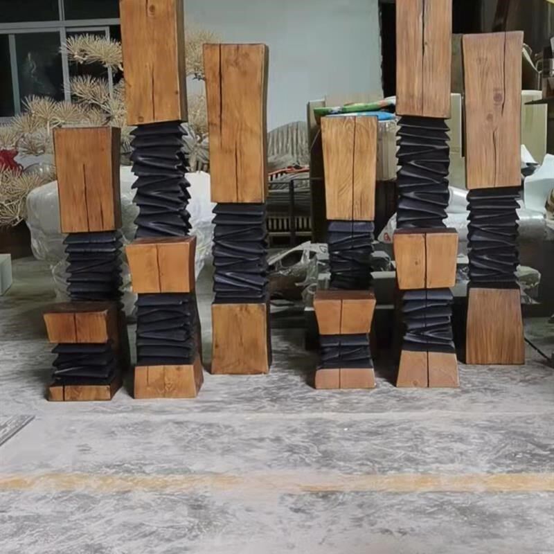 盘龙柱木质件商业空间酒店软装地产雕塑,家居饰品,落地摆件,淘宝优惠券,粉丝福利购,淘宝优惠卷