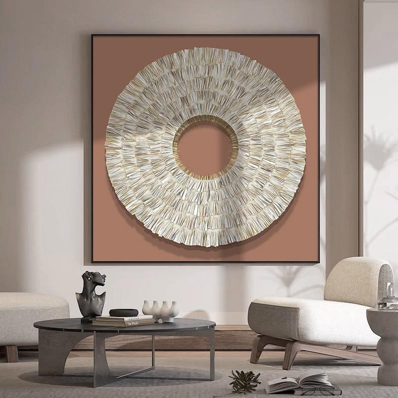 寓意好入户玄关装饰画轻奢高级感客厅挂画抽象方形餐厅餐边柜壁画图片