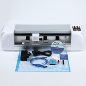 致刻摄像头感应进纸轴新款 刻字干胶手膜标签轮廓镂空模切