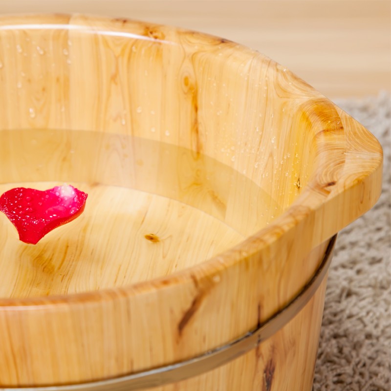 康熙香柏木泡脚木桶木质泡脚桶足浴桶小木盆洗脚盆足浴盆木桶家用