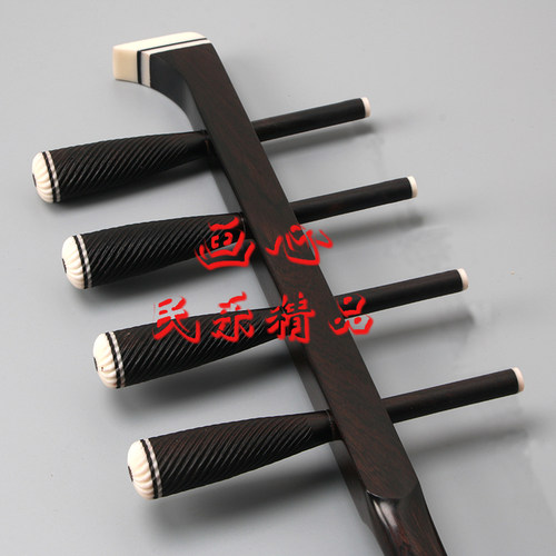 高音四胡杆红木黑檀中音低音琴杆带四根轴手工打磨抛光四弦杆