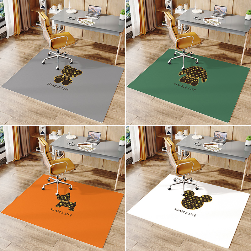 书桌电脑椅子地垫木地板保护垫子公桌学习pc皮革防滑转椅地垫