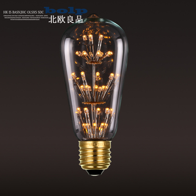 爱迪生灯泡满天星led复古装饰灯丝灯泡 e27螺口复古瓦光源T