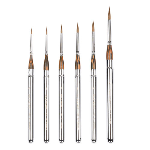 柯林斯基貂毛水粉油画笔便携旅行口袋笔大师级水彩细节勾线笔