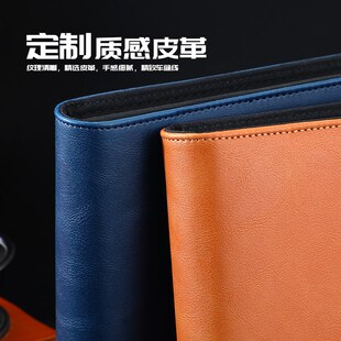 拉链包活页笔记本子谈单本加厚软皮商务会议记录超厚带计算器记事