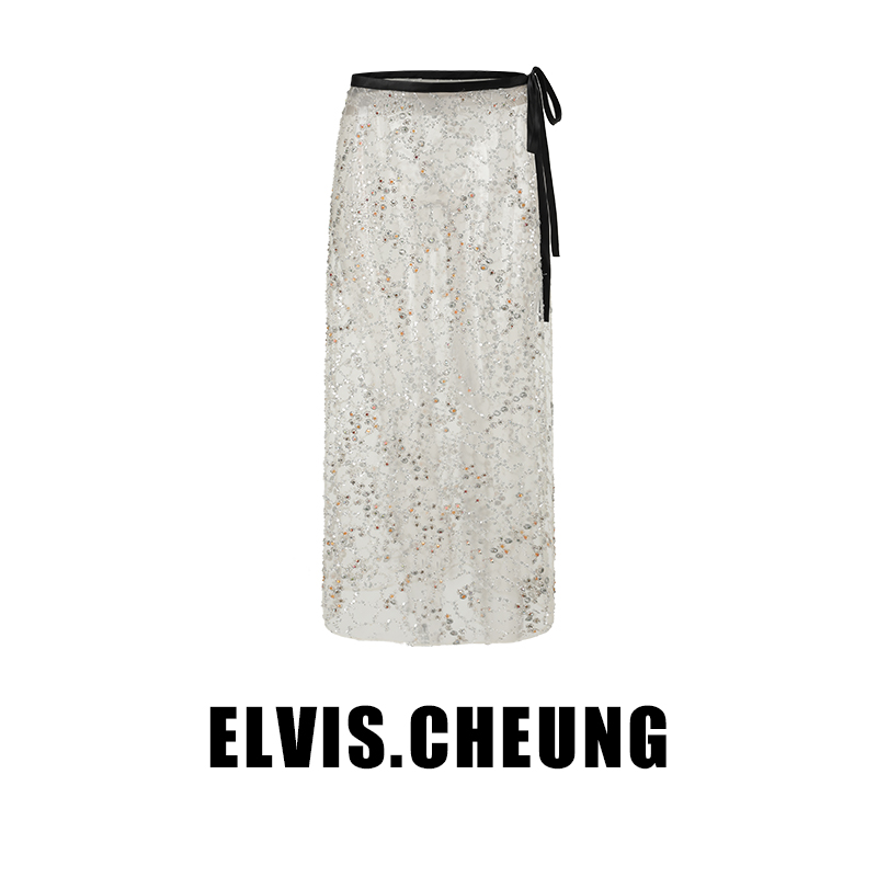 ELVIS.CHEUNG夏季新品优雅可拆卸一片式披挂亮钻半裙蒋云设计师