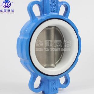 16Q软密封四氟三元 手动对夹式 涡轮蝶阀D371X 乙丙不锈钢阀板