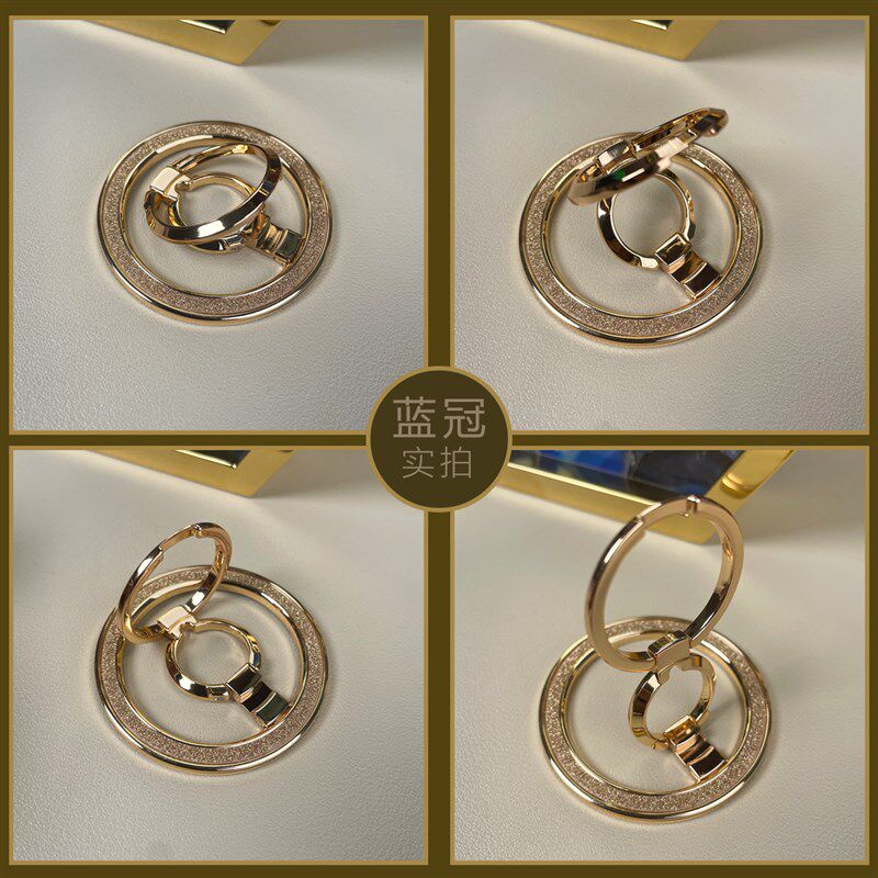 磁吸手指环扣环懒金属闪粉锌合金支架级感奢华女超时尚