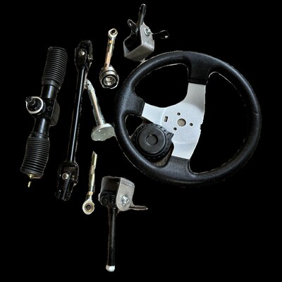 自制轮电动摩卡丁车铝转向方向球头羊角轴粗