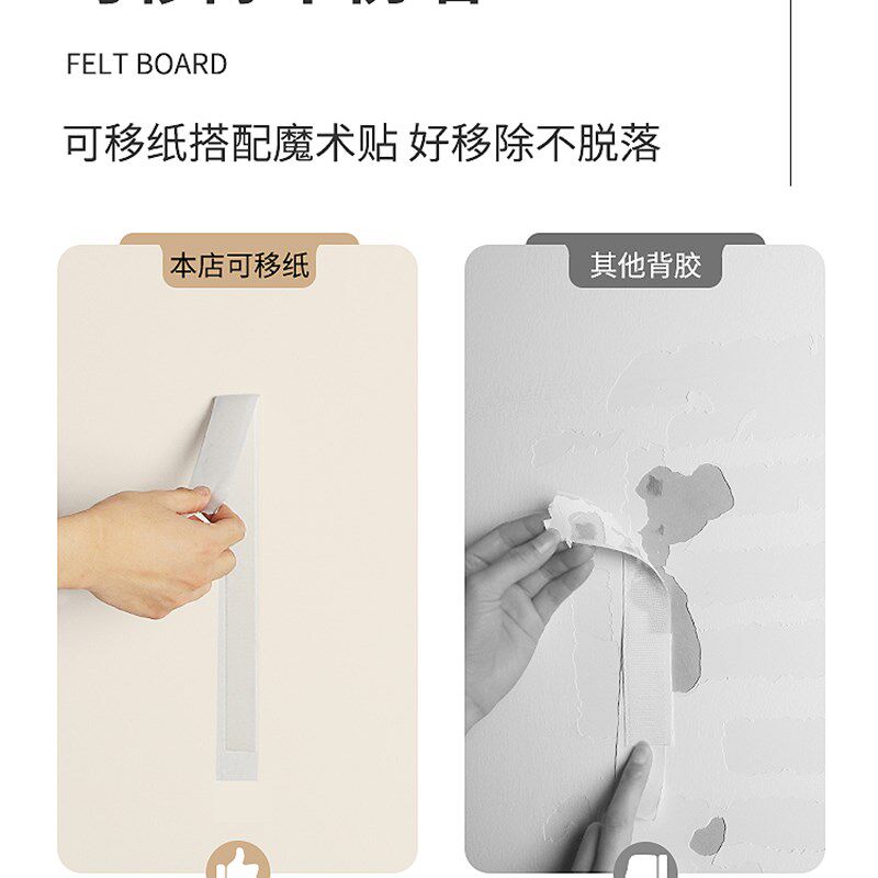 家庭相簿墙毛毡板照片墙羊毛毡墙软木板相框背景板饰创意墙上展示