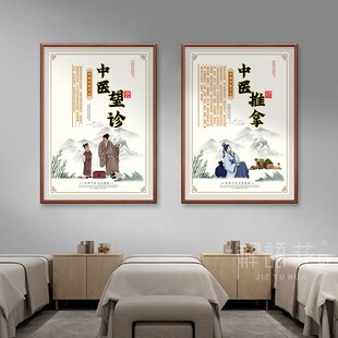 中医养生馆挂画望闻问切理疗调理壁画中医文化推拿医院牌匾装饰画