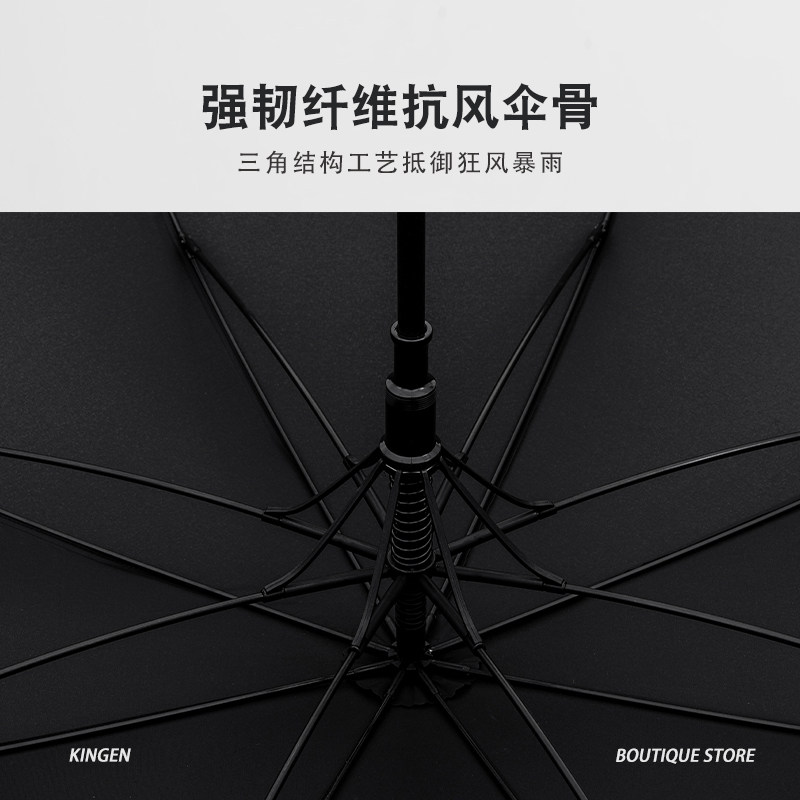 雨伞男全自动加大号长伞结实抗风暴雨超大直伞