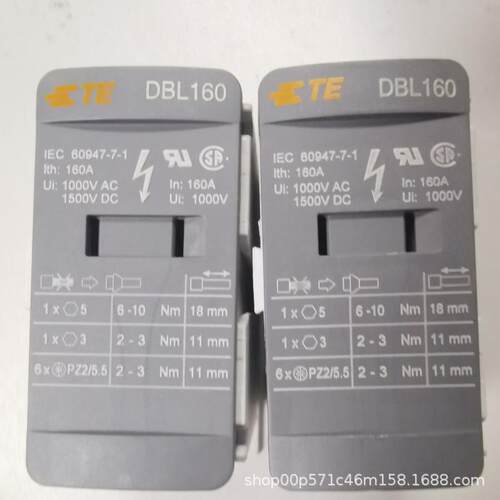 泰科/TE接线端子DBL160 大电流1SNL316010R0000接线盒ABB