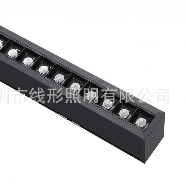 反光杯透镜组合线条灯洗墙灯新零售工程吊绳吸顶LED线形灯