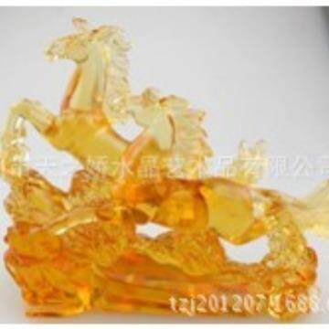 琉璃马摆件志在千里摆件生肖马齐驱并进琉璃工艺品十二生肖商务礼