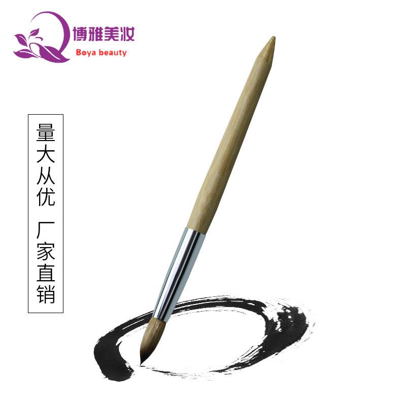 貂毛水晶笔大号美甲水晶笔雕花彩绘笔画花笔指甲刷现货