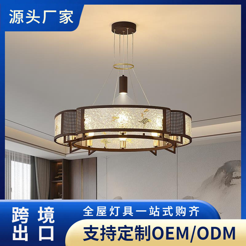 新中式餐厅吊灯客厅灯宋式美学中国风复古禅意酒店宴会厅餐饮吊灯