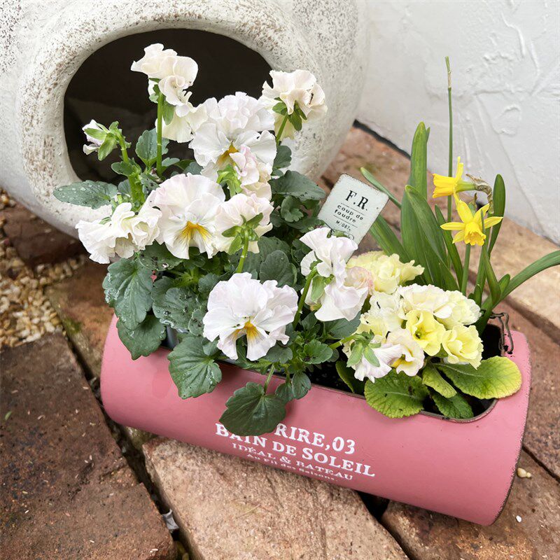 日系in风铁艺链条提包花盆垂吊悬挂花园阳台装饰品杂货花仙堂