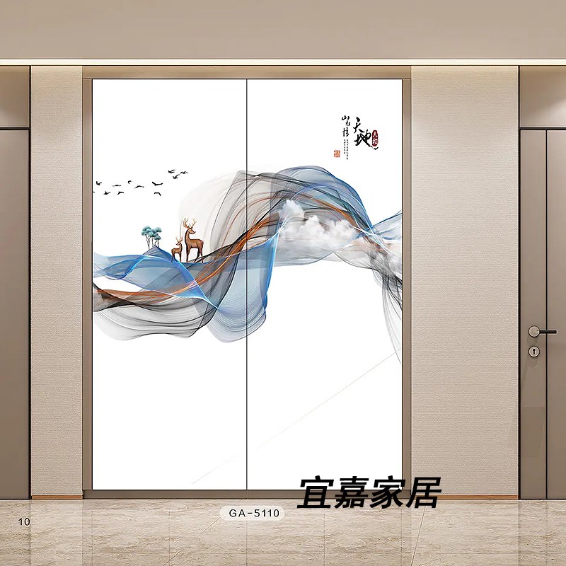 衣柜门推拉滑移门百叶门现代经济型组装来图定制钢化玻璃