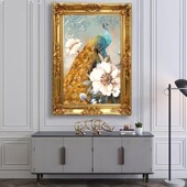 欧式 饰画别墅 复古油画古典客厅沙发背景玄关走廊风景大挂画宫廷装