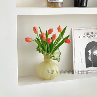 中古芬顿瓣瓶餐桌客厅插 风法式浪漫水养器级感