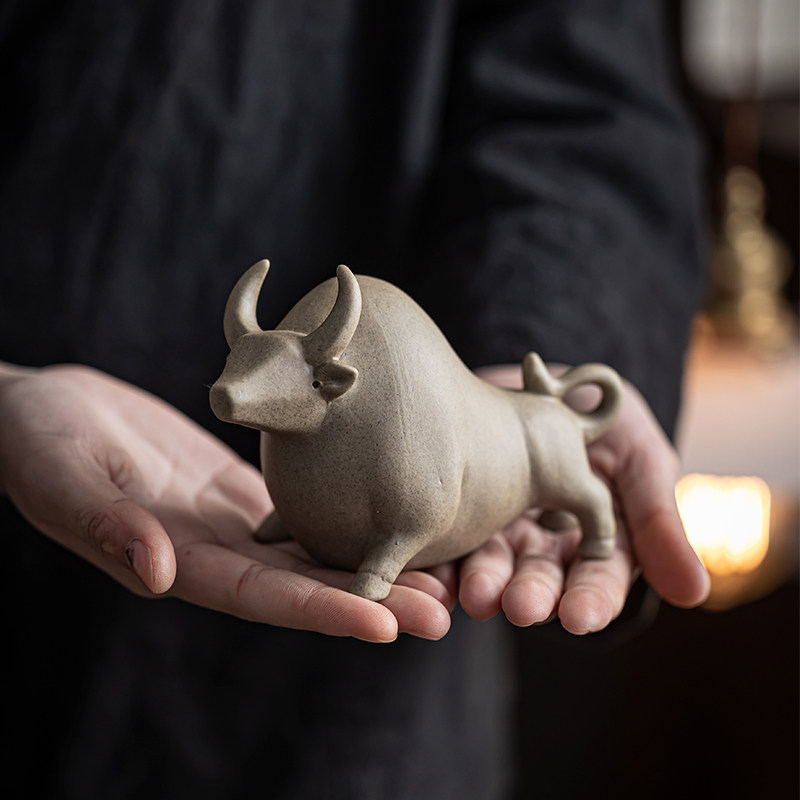 牛创意微景观装饰品盆景假山摆饰鱼缸造景桌面生肖小动物茶宠,家居饰品,装饰摆件,淘宝优惠券,粉丝福利购,淘宝优惠卷