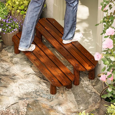 实木垫高底座踩脚防滑二步梯凳加宽搁脚矮凳步梯通用活动脚踏台阶