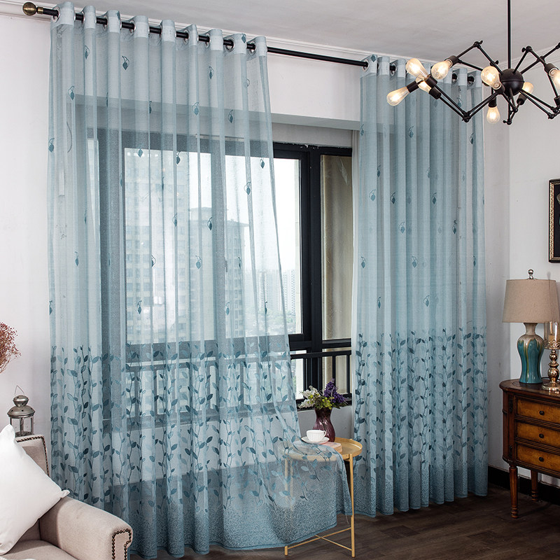 田园风窗帘窗纱客厅卧室阳台书房成品定制隔帘落地纱,居家布艺,定制窗帘,淘宝优惠券,粉丝福利购,淘宝优惠卷