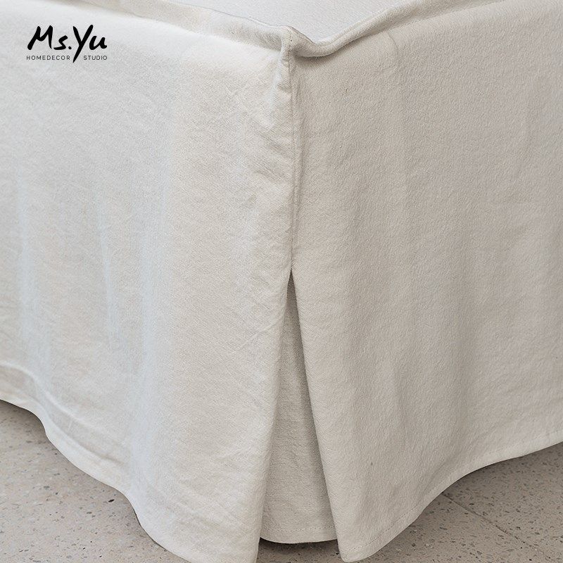 喻小姐棉麻沙发侘寂风豆腐块大象沙发巾沙发防尘罩