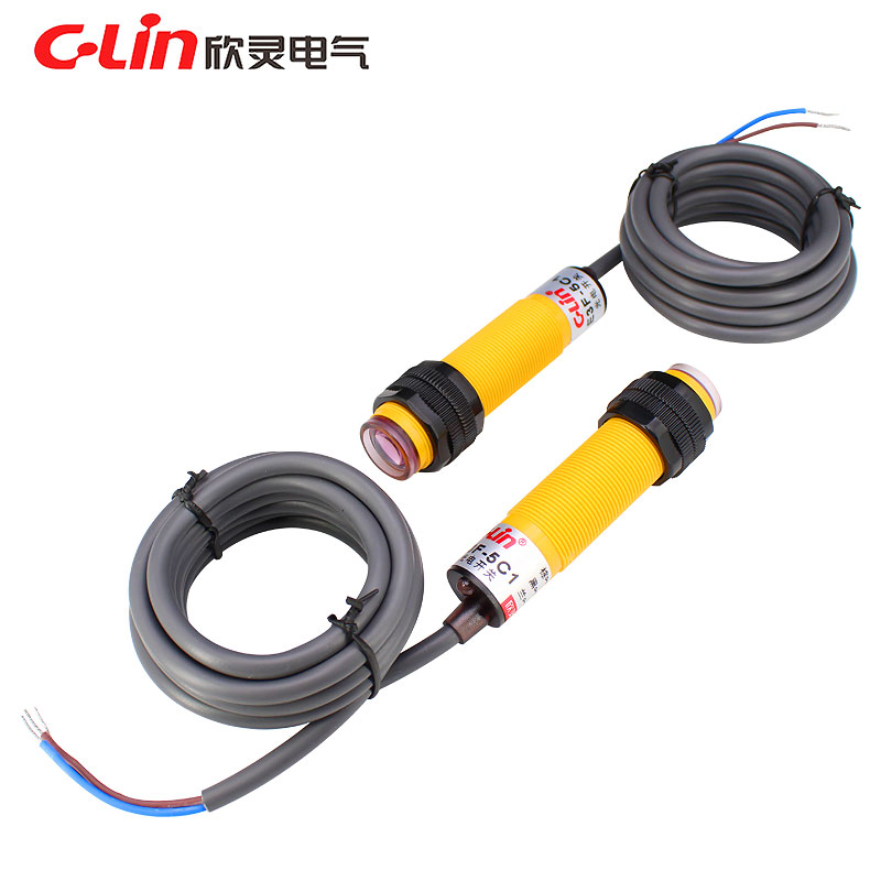 欣灵牌EF-5C1 NPN常开 EF-5B1/51/5C2检测5米对射型光电开关