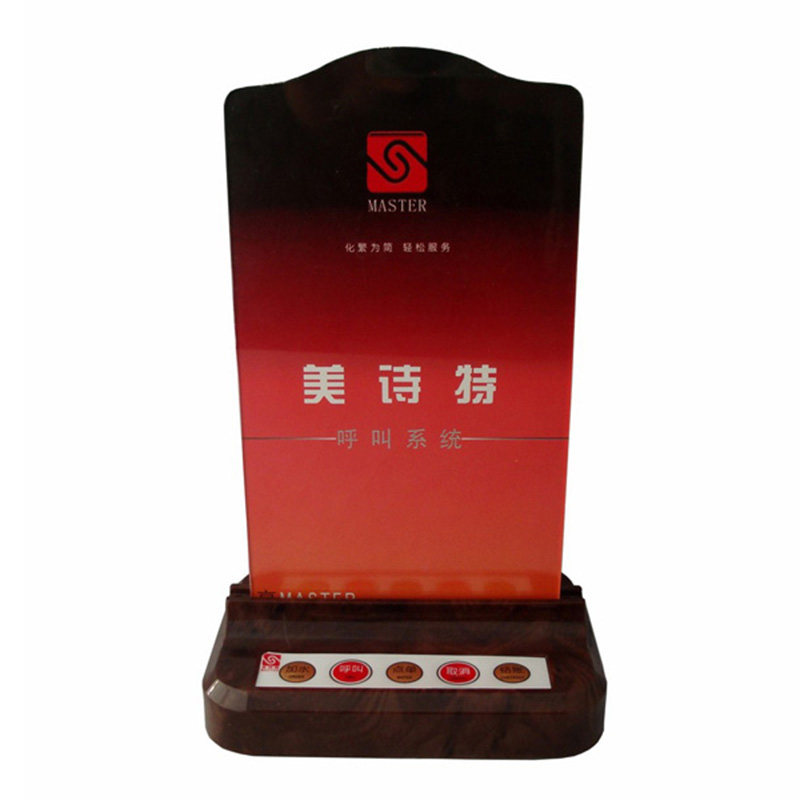 美诗特服务铃五键餐牌按铃饭店茶楼咖啡厅宾馆台卡呼叫器