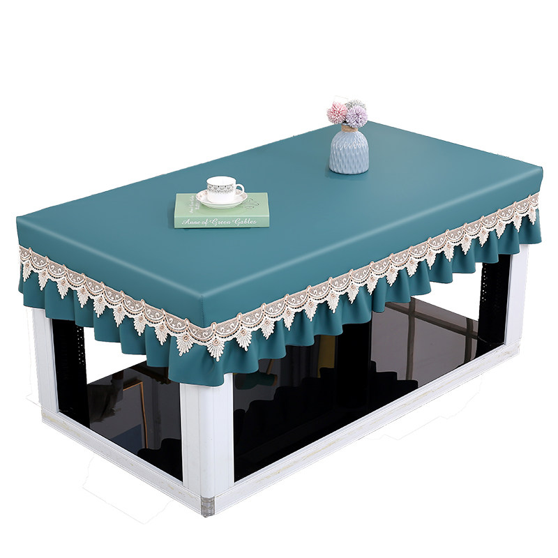 防水皮罩桌布烤火桌子罩电炉罩免洗防油防烫正方形麻将餐桌布防尘