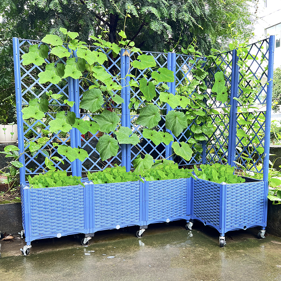 室内种植箱爬藤支架蔬菜花盆花箱栅栏花槽屋顶阳台方形大号种菜箱