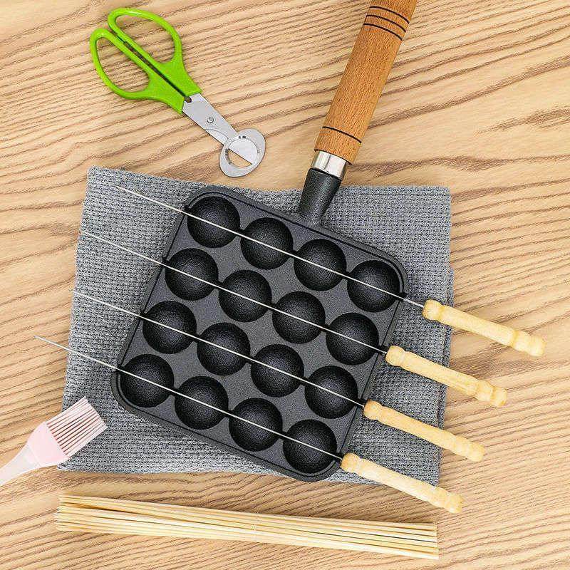 烤鹌鹑蛋模具铸铁章鱼小丸子锅烤鸟蛋锅铸铁鹌鹑蛋烤盘家用沾锅,厨房/烹饪用具,烧烤盘,淘宝优惠券,粉丝福利购,淘宝优惠卷