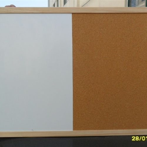 软木板留言板图钉按钉照片墙磁性白板黑板2板*m木框挂式