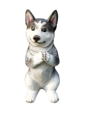 小动物装饰品仿真小狗拉布拉多哈士奇工艺品客厅酒柜创意礼品