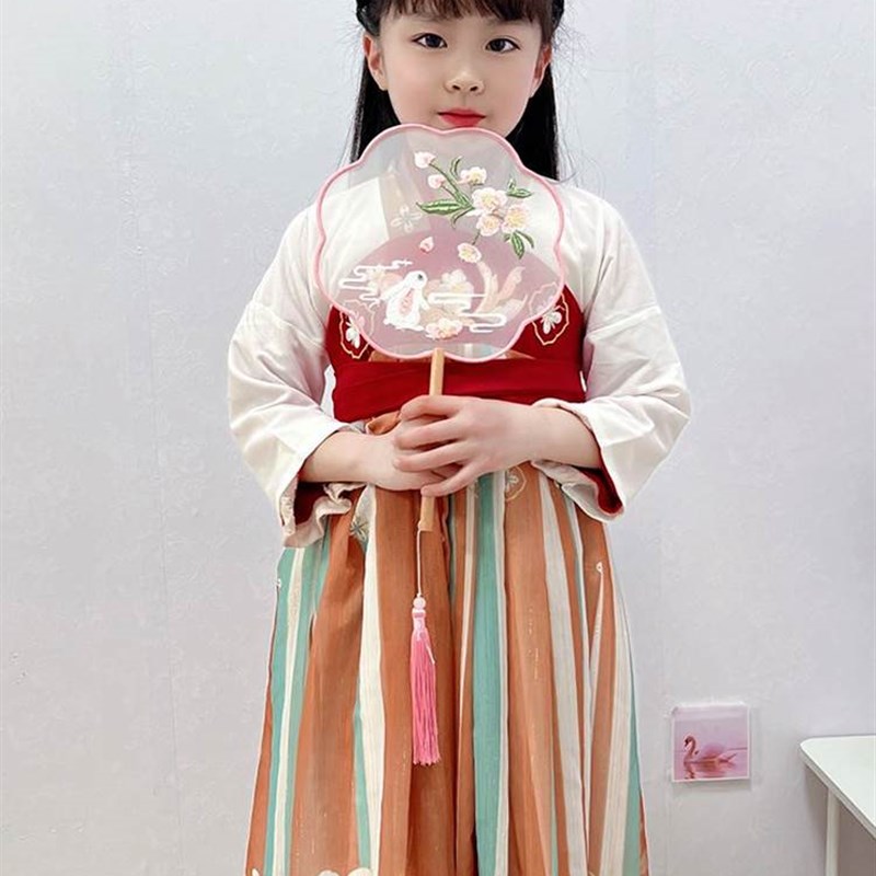 女童汉服配饰古装兔子团扇卡通儿童圆扇子古风国风小女孩古代舞蹈