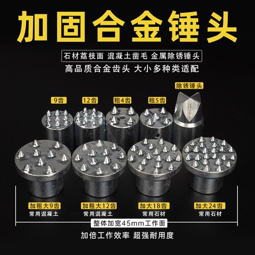 强力仕锤水泥地面凿毛石材桥梁凿毛轻型冲击锤打毛