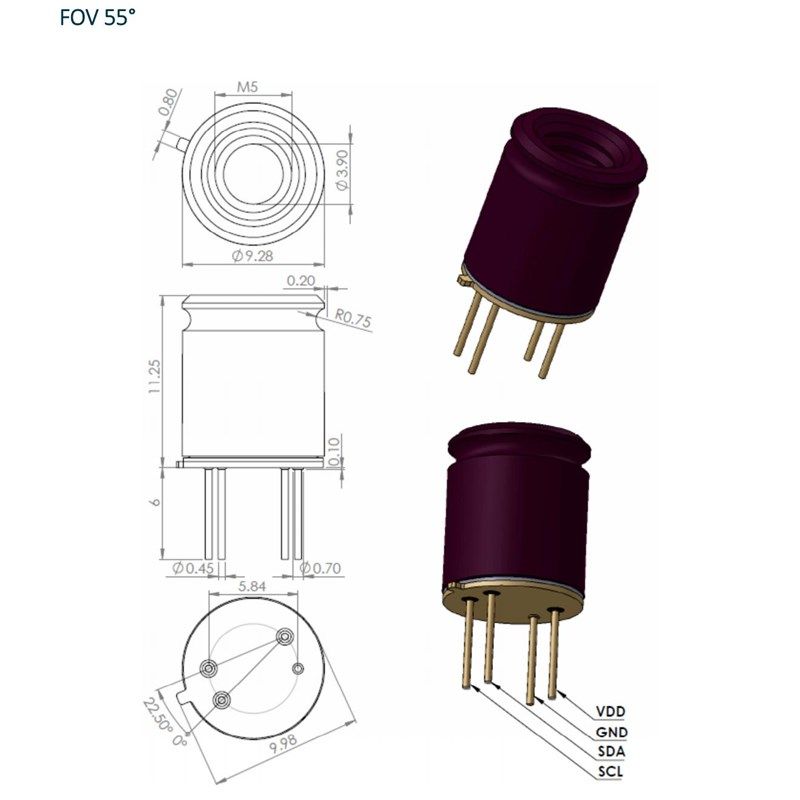 9 红外测温点阵传感器模块 红外成像 * I热像仪