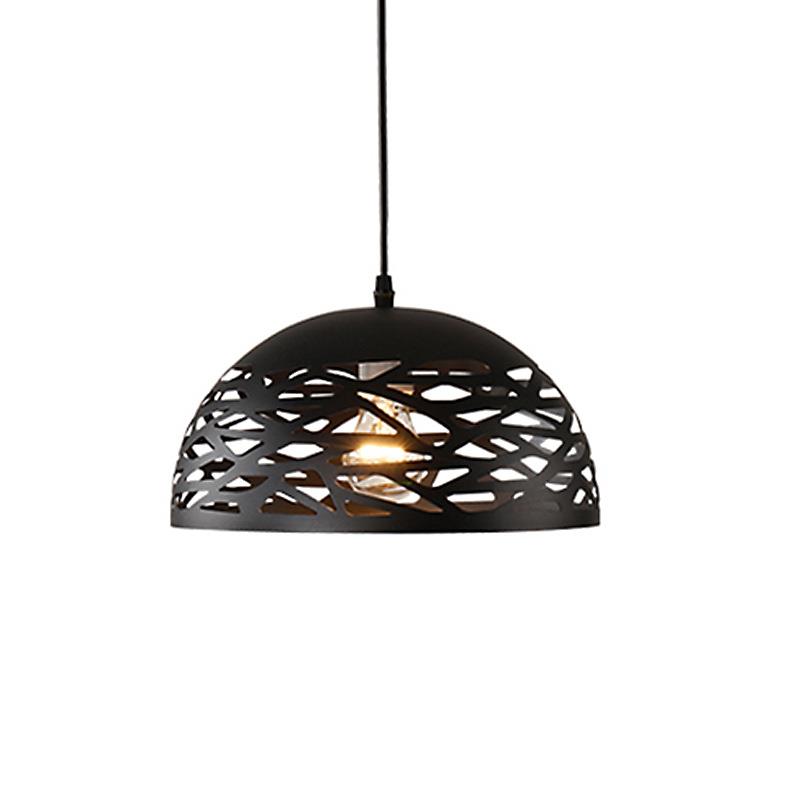 复古工业风餐厅吊灯 创意艺术工程装饰灯具 镂空铁艺锅盖吊灯