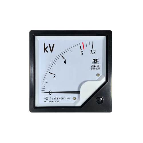 6L2 7.2kV 6.3KV/110V输入指针电压表高压AC千伏表6300V非直通76