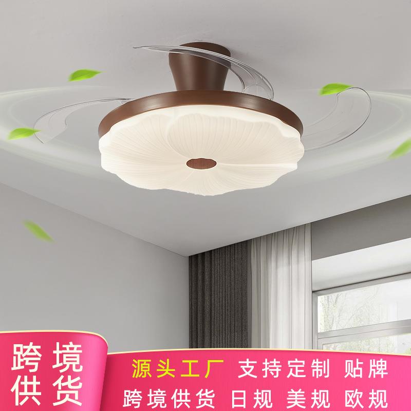 风扇吊灯家用客厅一体吊扇灯房间餐厅北欧隐形风扇灯卧室吸顶灯