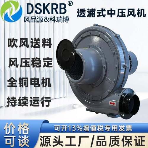 TB125-2.2KW锅炉助燃中压风机上料机械设备透浦式鼓风机静音