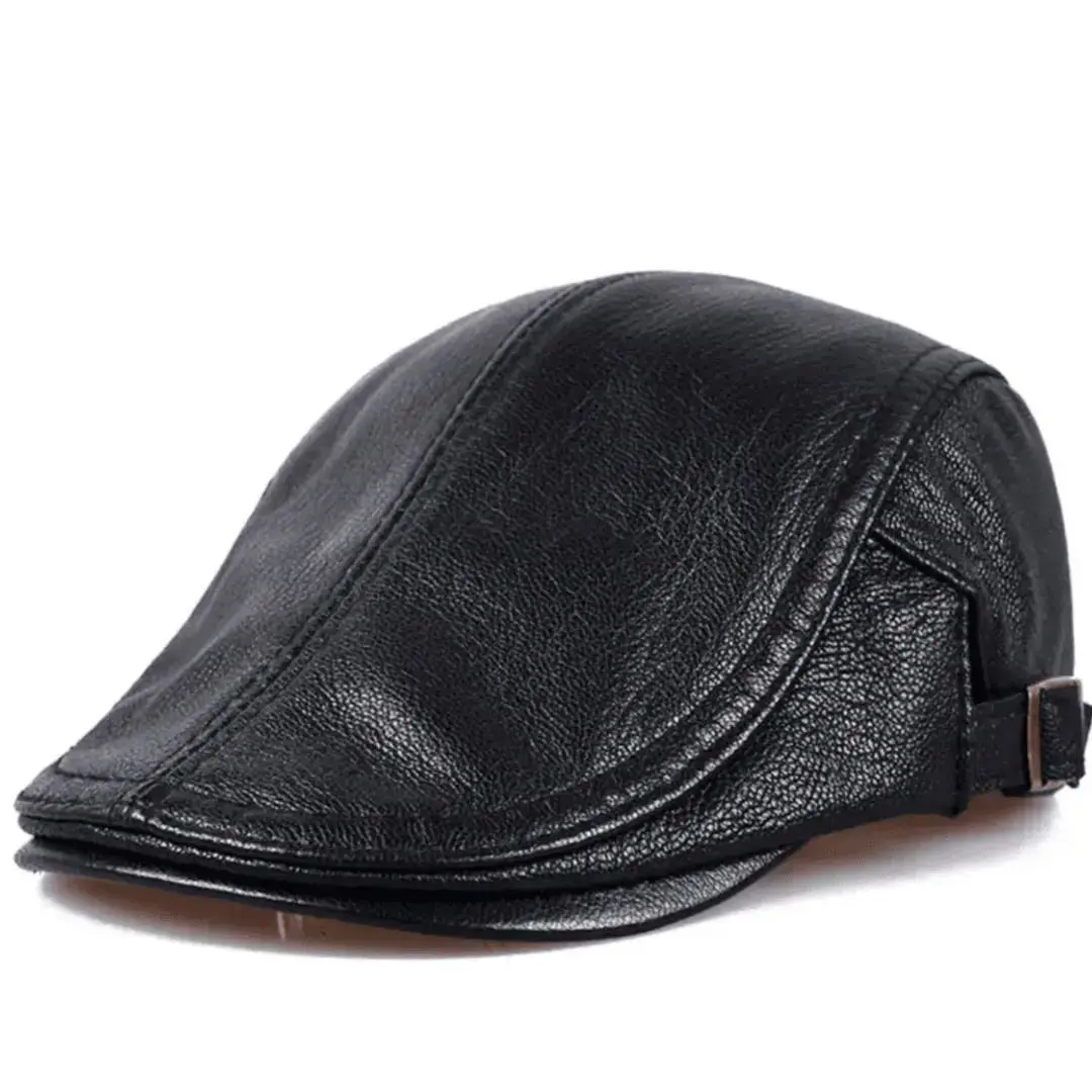 【下单立减50！】保暖秋季冬季中老年人皮贝雷帽男老头户外休闲D