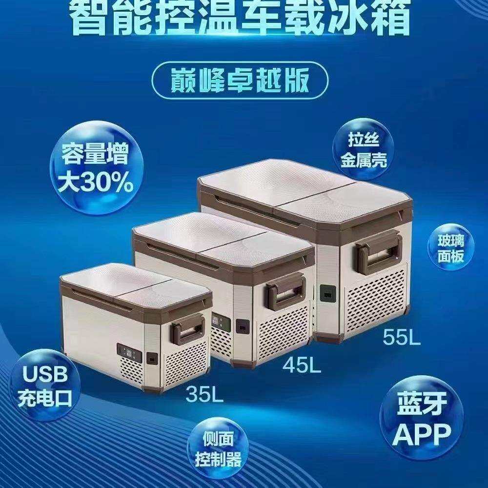 冰虎2024双开门新款压缩机冰箱 冷藏冷冻分区车家两用12V24V冰柜