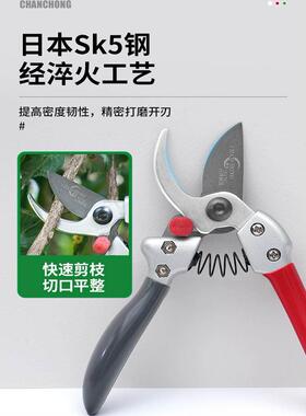 蟾虫817C果树修树枝剪果枝树枝剪园艺修花剪园林省力修剪粗枝剪刀