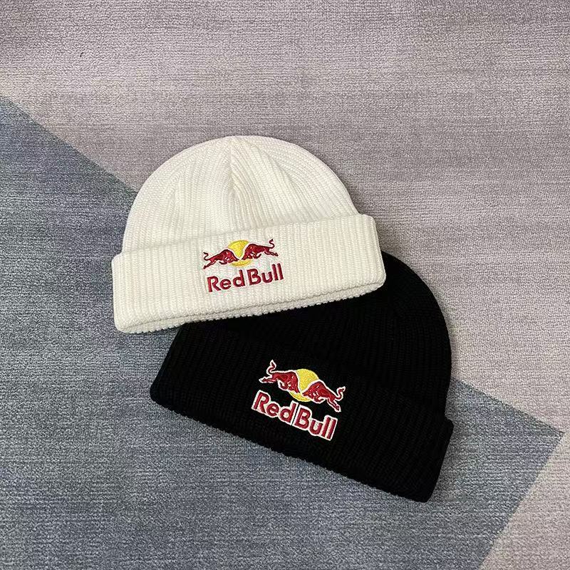 红牛车队针织帽冬季极限运动保暖潮牌毛线帽防寒护耳冷帽男女通用