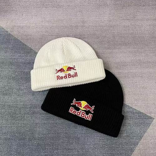 红牛车队针织帽冬季极限运动保暖潮牌毛线帽防寒护耳冷帽男女通用