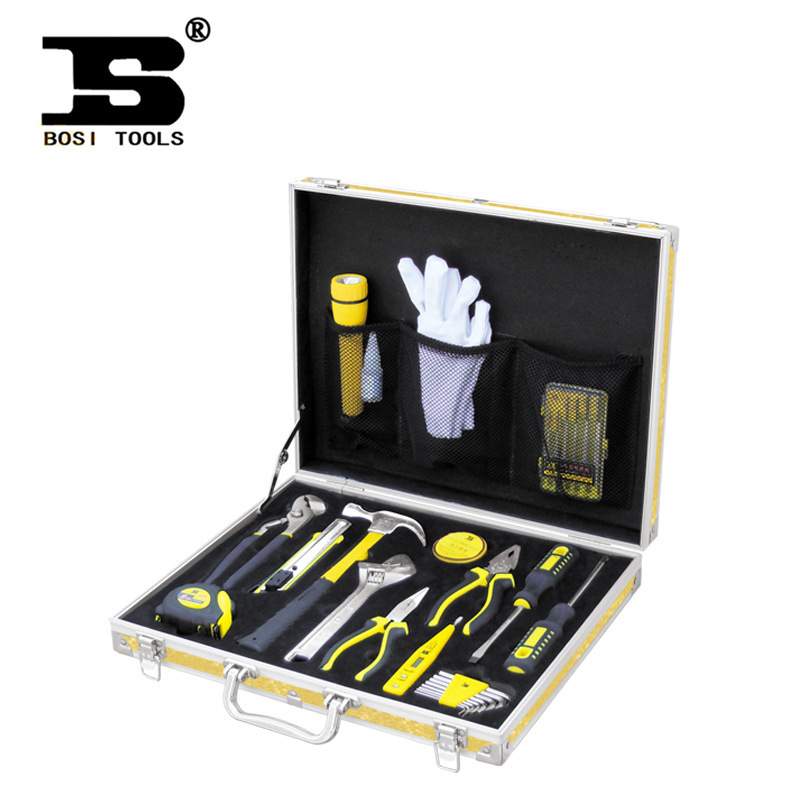 波斯工具 29件铝合金箱家用组套维修工具套装螺丝批扳手BS516029