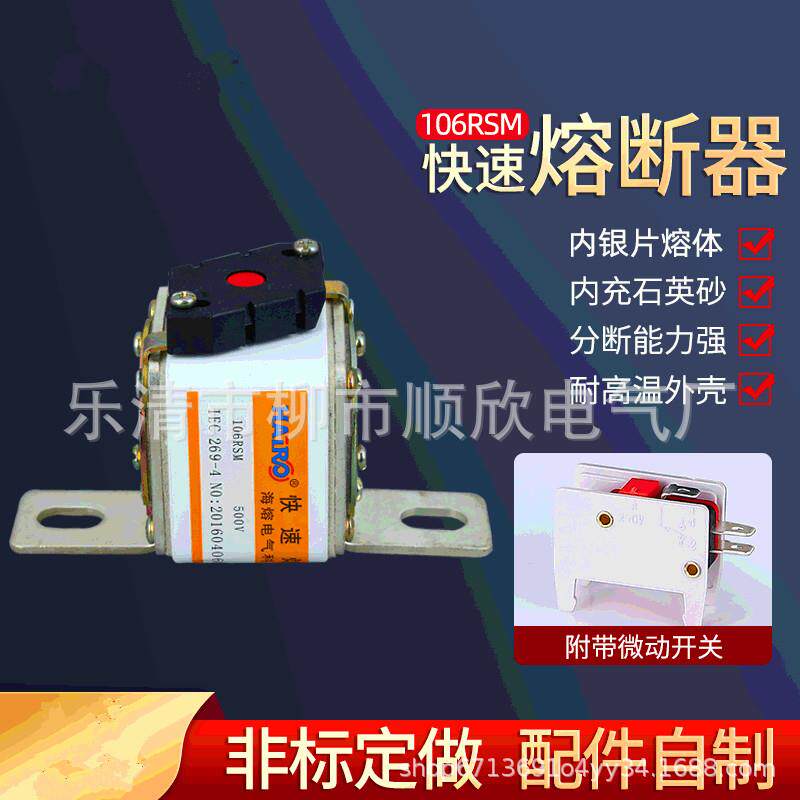 快速熔断器106RSM 方管平板螺栓连接式带微动开关小型快速熔断器